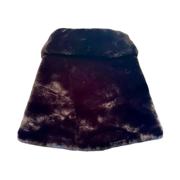 CARACILIA, WOMENS, BLACK, LUXURY FAUX FUR, SHAWL/WRAP. SIZE L